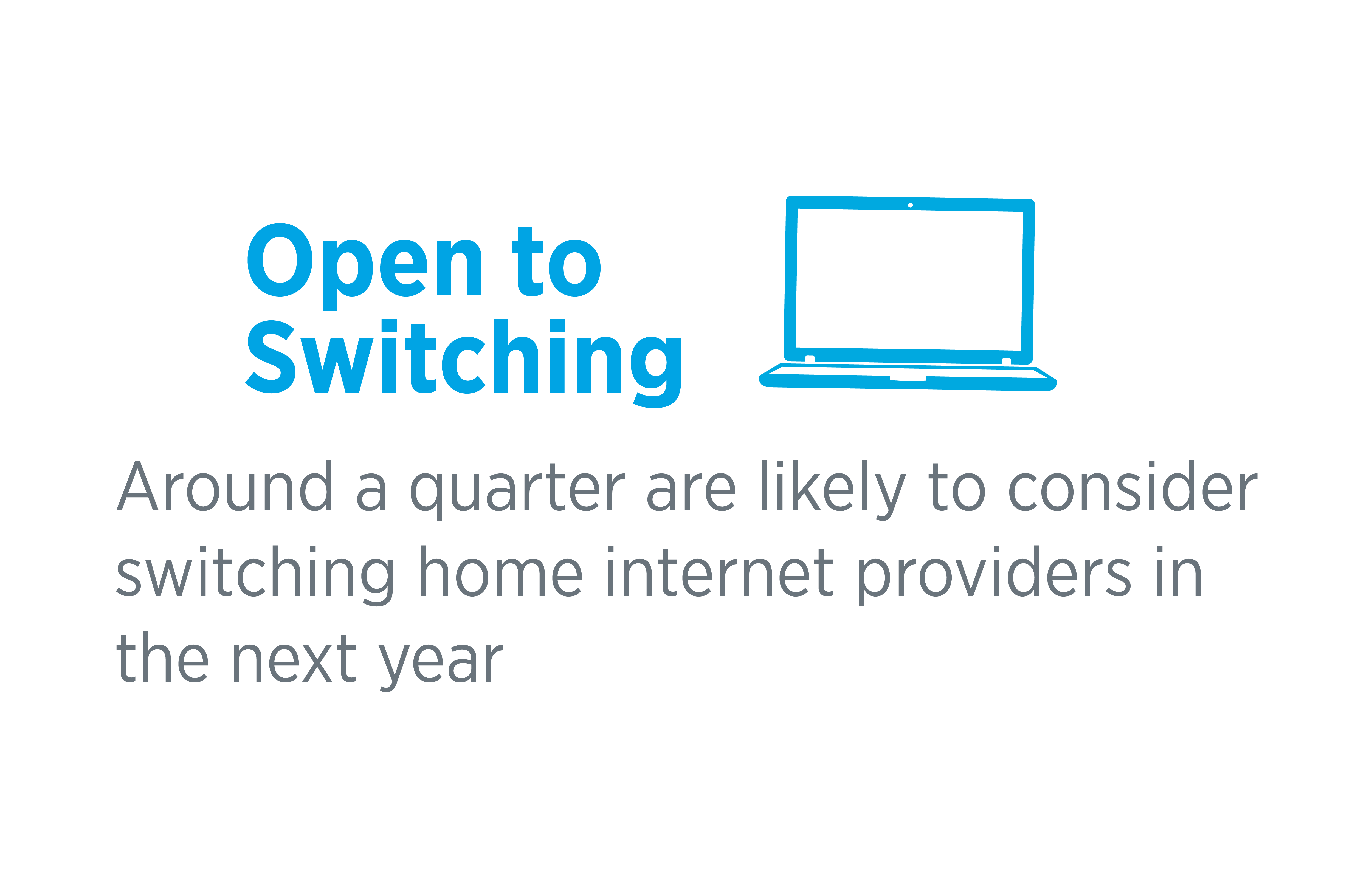nearly a third are strong advocates of their home internet provider, while just under half are critical